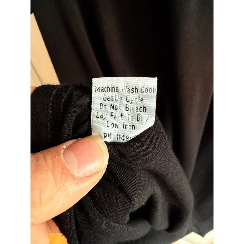 GGblue Vintage Black Polo Shirt - Paisley Trim - Size M - Made in SF - Picture 6 of 6